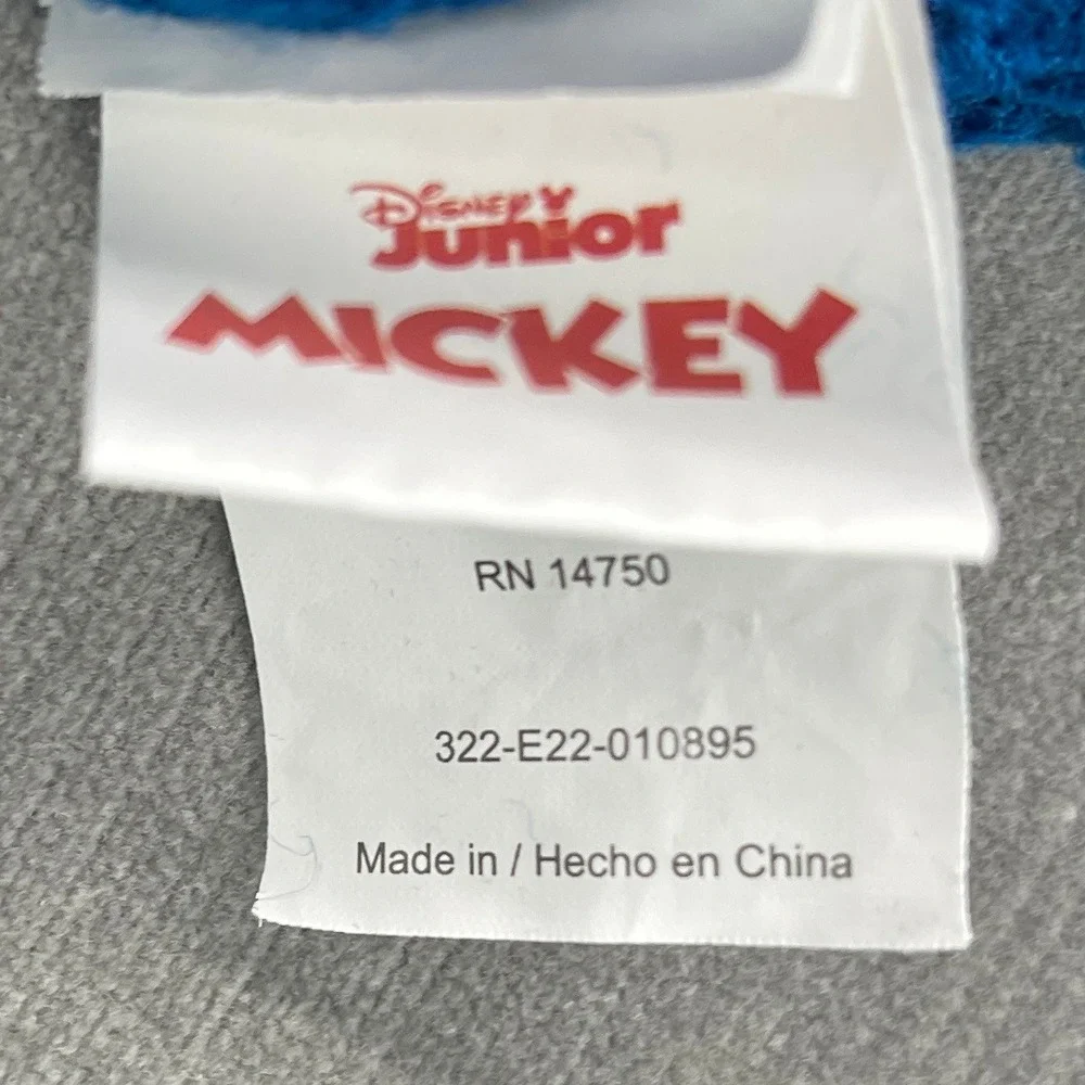 Disney Kids 2T-5T Blue Mickey Mouse Cable Knit Pom Pom Beanie Hat 322-E22-010895